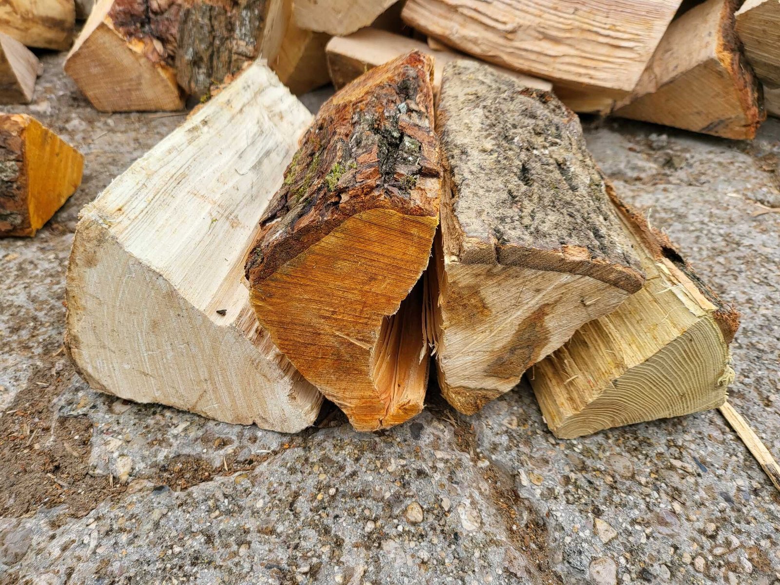 Bûches de bois de chauffage de 25 à 26 cm, 1 palette RM